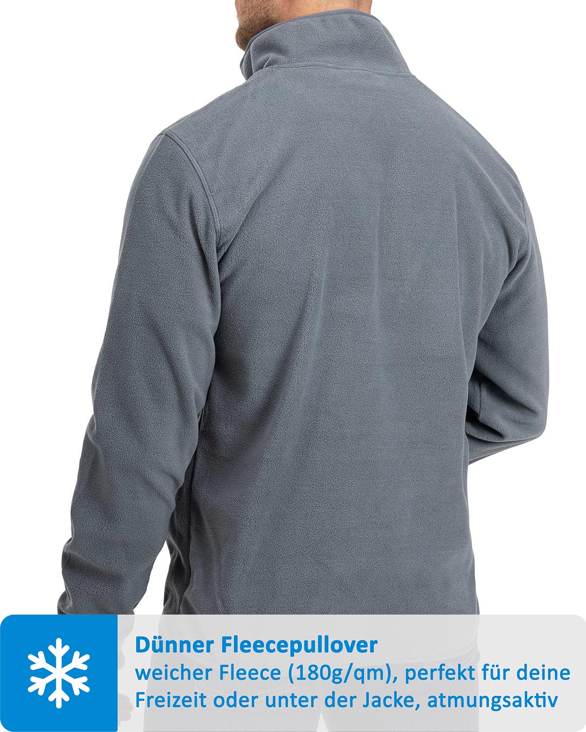 Herren Fleecejacke mit Kragen