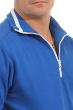 hochwertiger Pullover mit Reißverschluss Blau