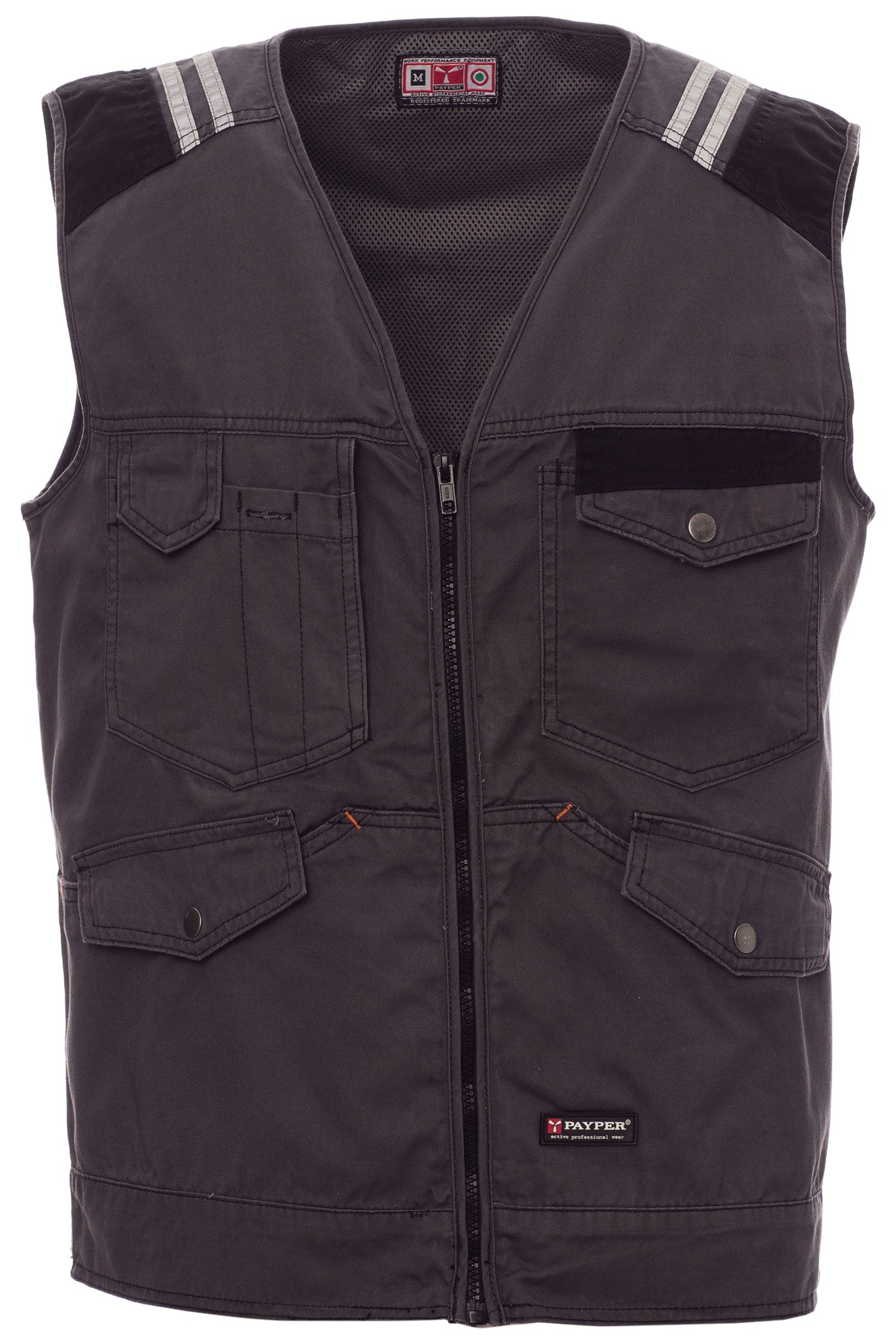 Herren Arbeitsweste fuer warme Tage in Anthrazit