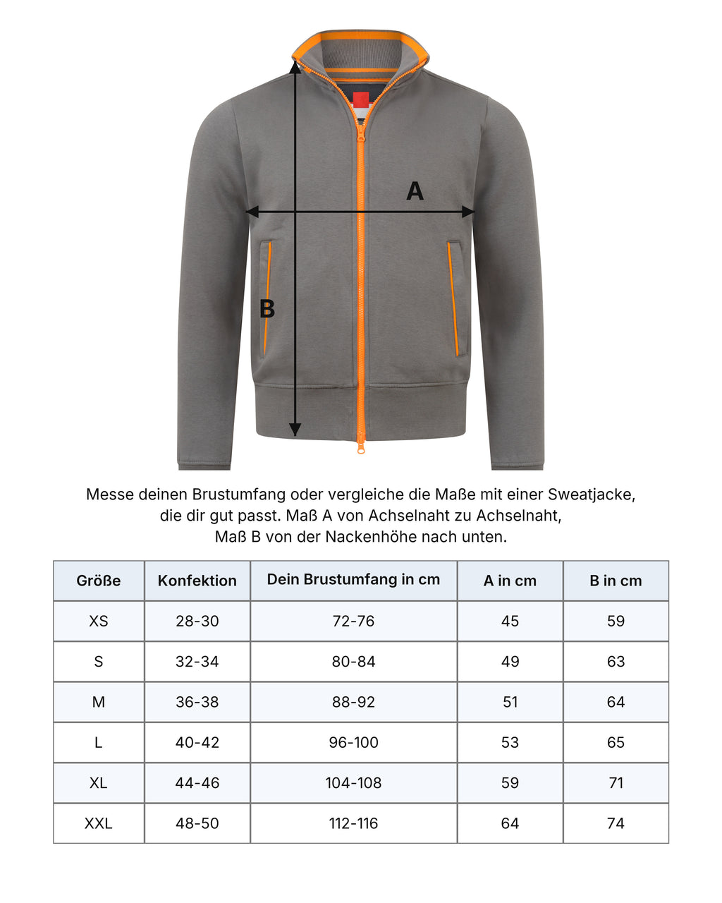 Damen Sweatjacke ohne Kapuze Melbourne