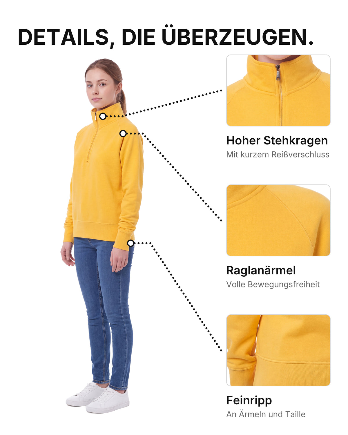 Damen Pullover Stehkragen Miami