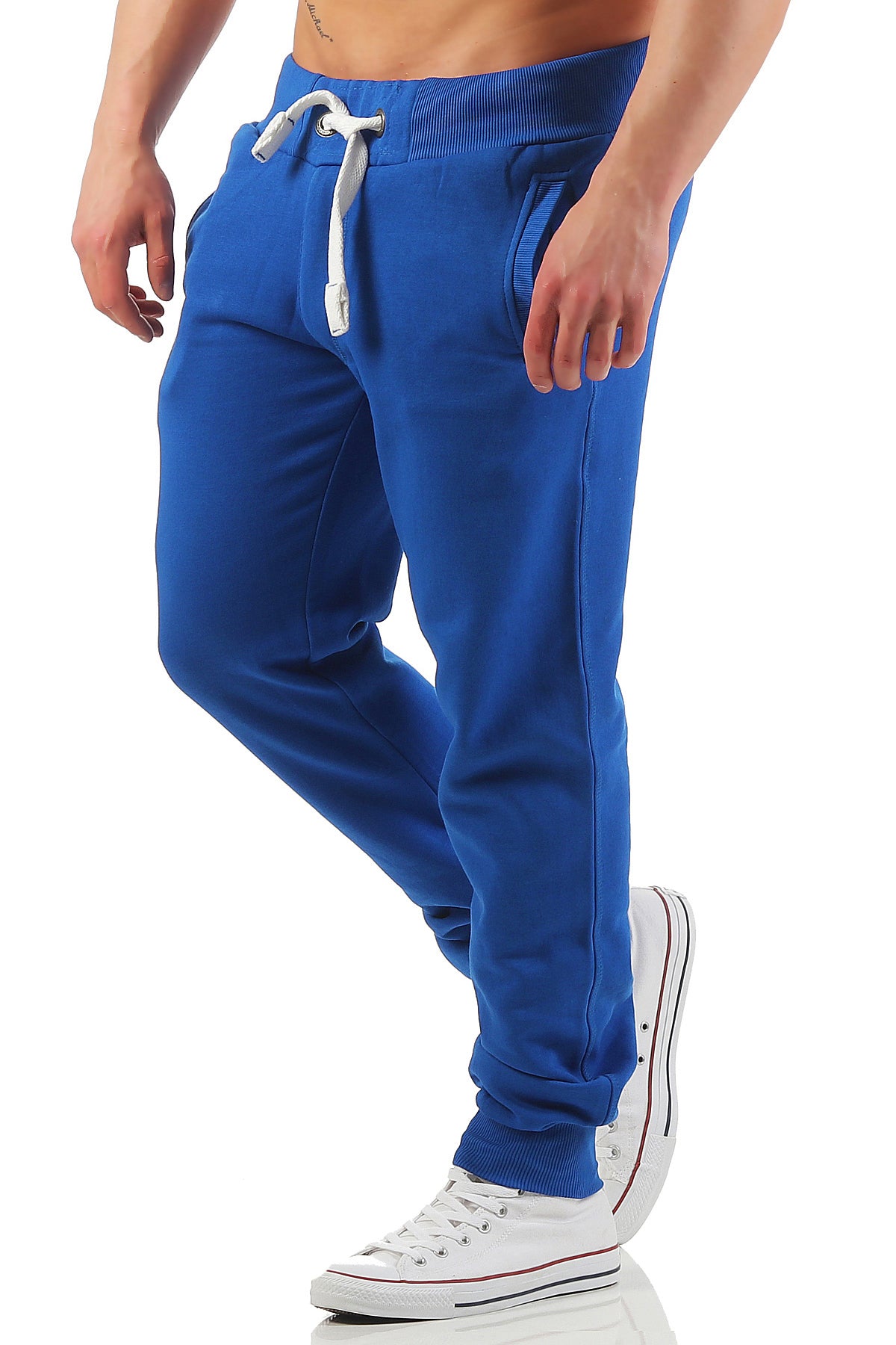 günstige Sweatpants für Männer mit Taschen in Blau