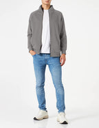 Herren Sweatjacke mit hohem Kragen und zwei Seitentaschen