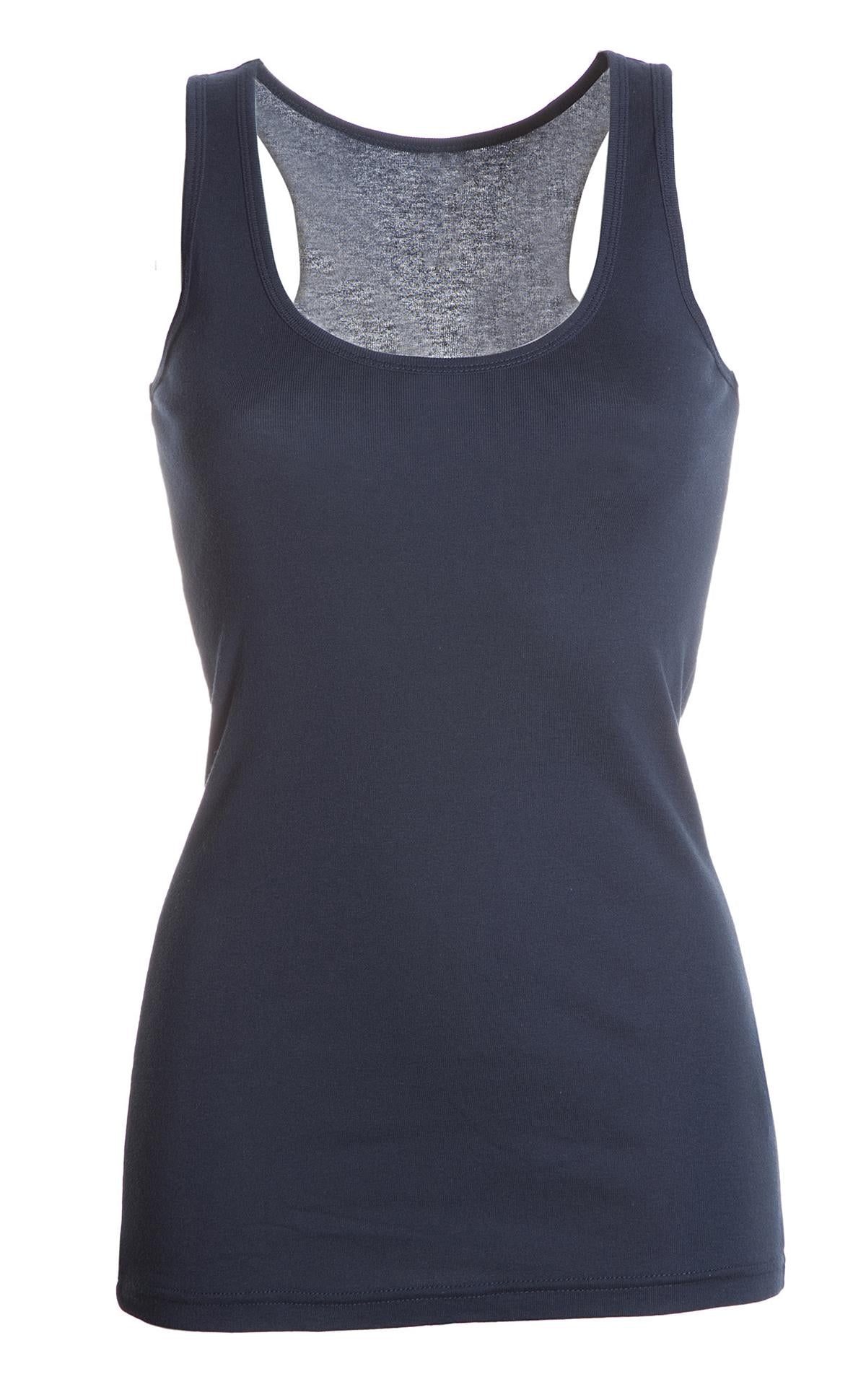 Damen Tanktop aus Baumwolle in Dunkelblau