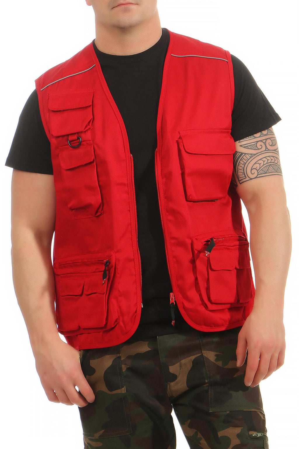 Basic Arbeitsweste fuer Maenner in Rot