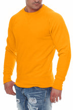 Basic Pullover für Männer Alltagssweatshirt in Orange