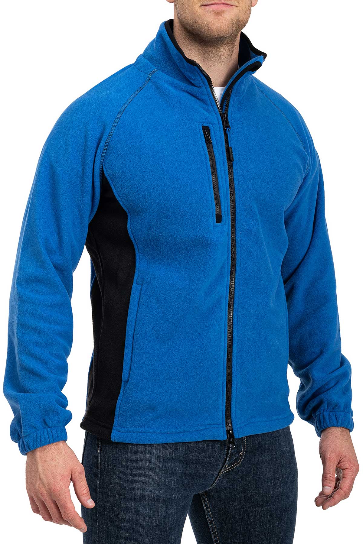 Fleecejacke für Herren in großen Größen in Blau