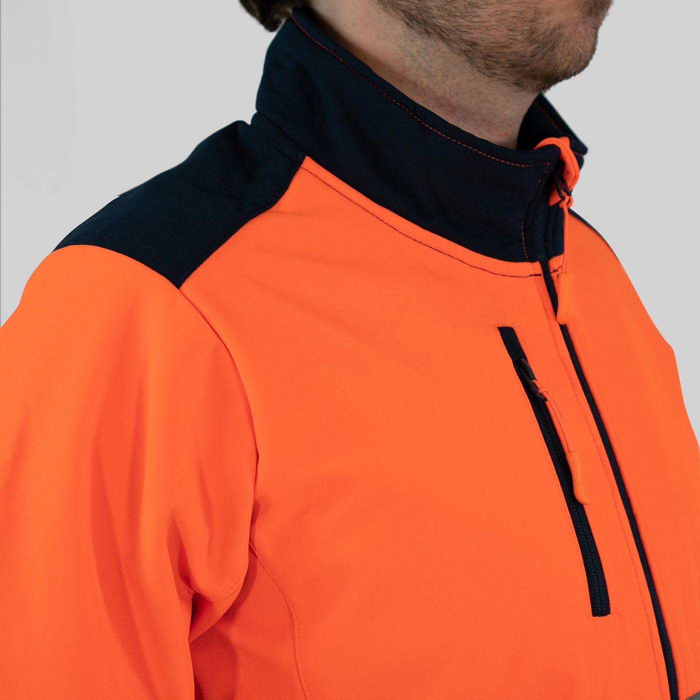 Herren Warnschutz Softshelljacke Wind- und Wasserabweisend EN ISO 20471 Klasse 2 Antares