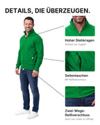 Herren Sweatjacke ohne Kapuze mit Stehkragen Panama