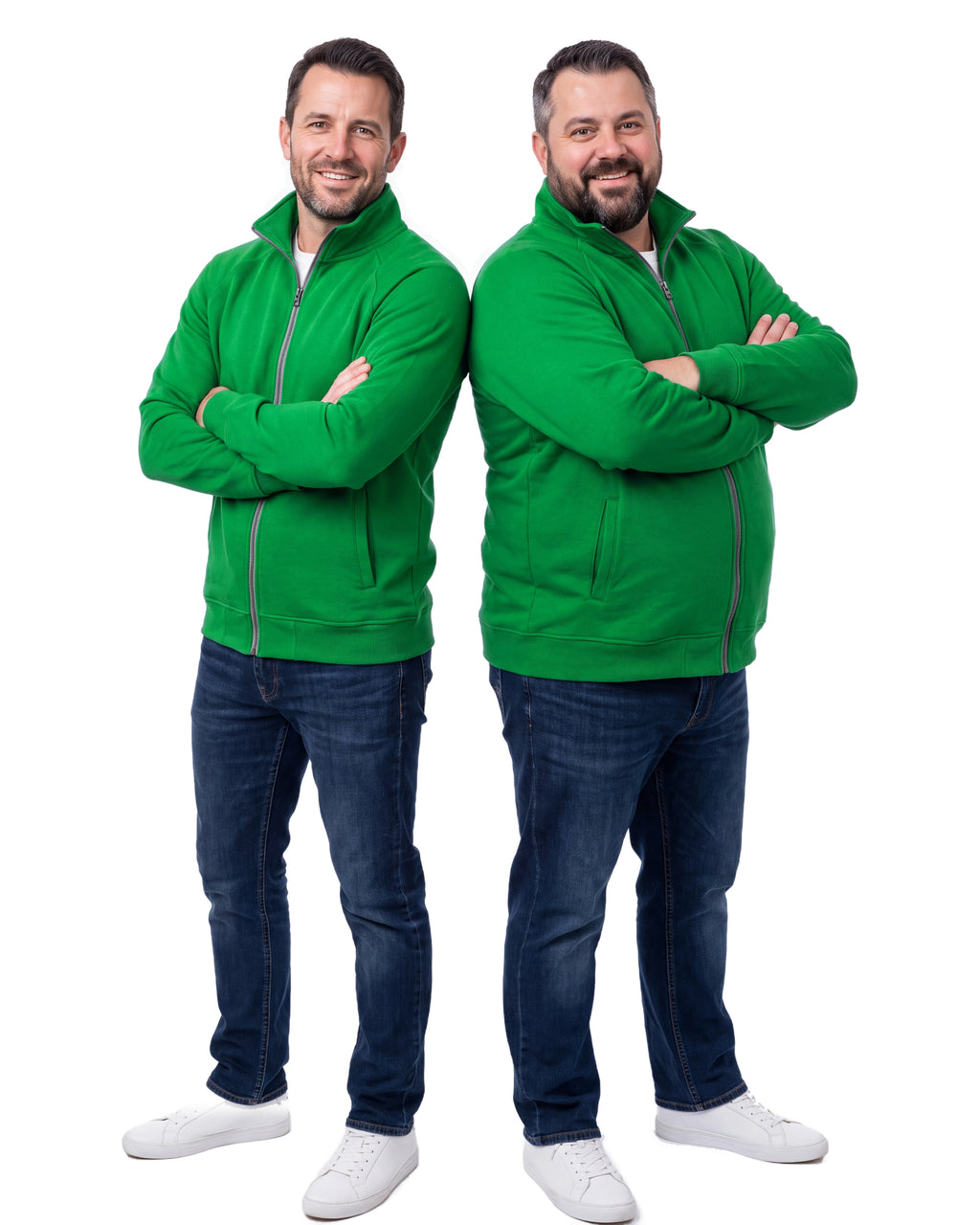 Herren Sweatjacke ohne Kapuze mit Stehkragen Panama