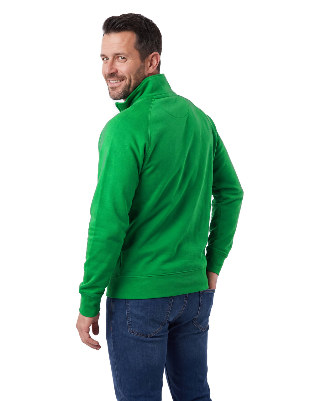 Herren Sweatjacke ohne Kapuze mit Stehkragen Panama