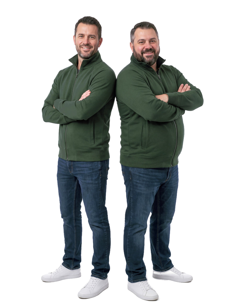 Herren Sweatjacke ohne Kapuze mit Stehkragen Panama