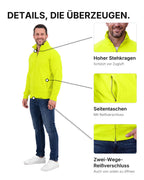 Herren Sweatjacke ohne Kapuze mit Stehkragen Panama