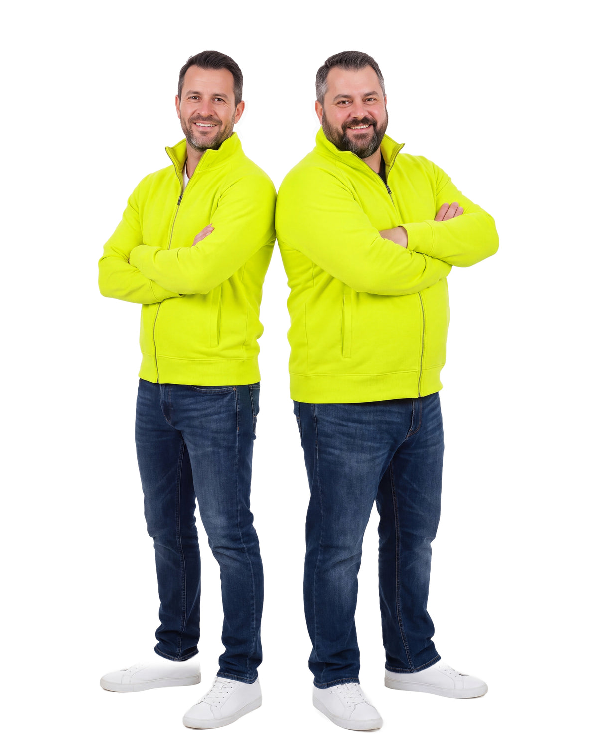 Herren Sweatjacke ohne Kapuze mit Stehkragen Panama