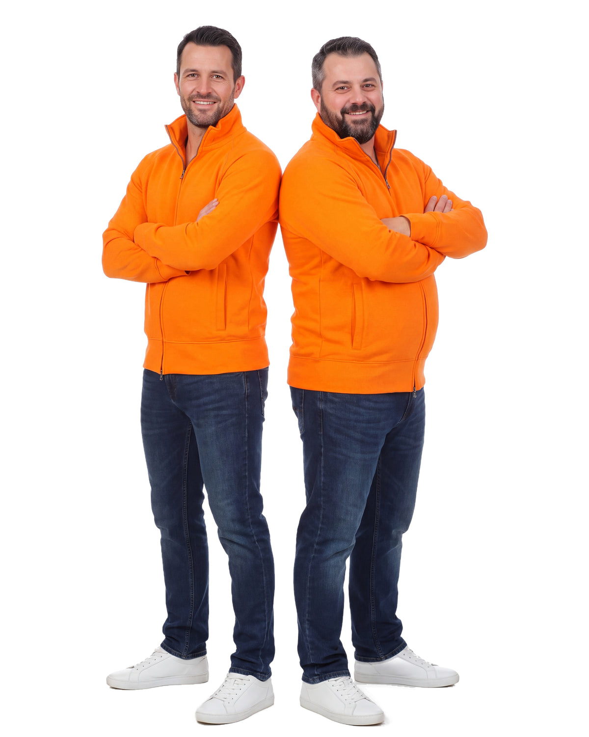 Herren Sweatjacke ohne Kapuze mit Stehkragen Panama