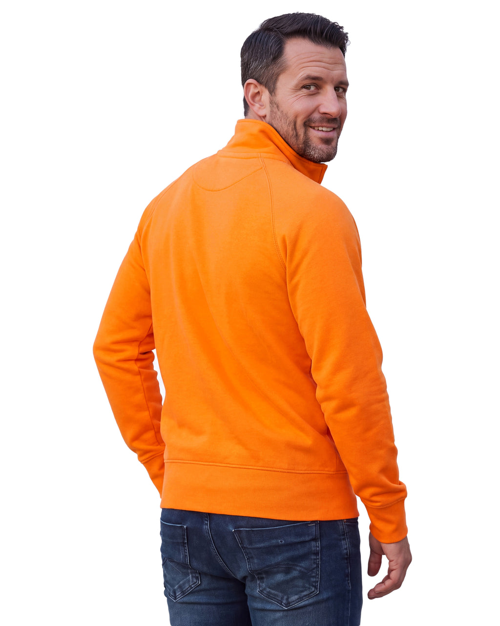 Herren Sweatjacke ohne Kapuze mit Stehkragen Panama