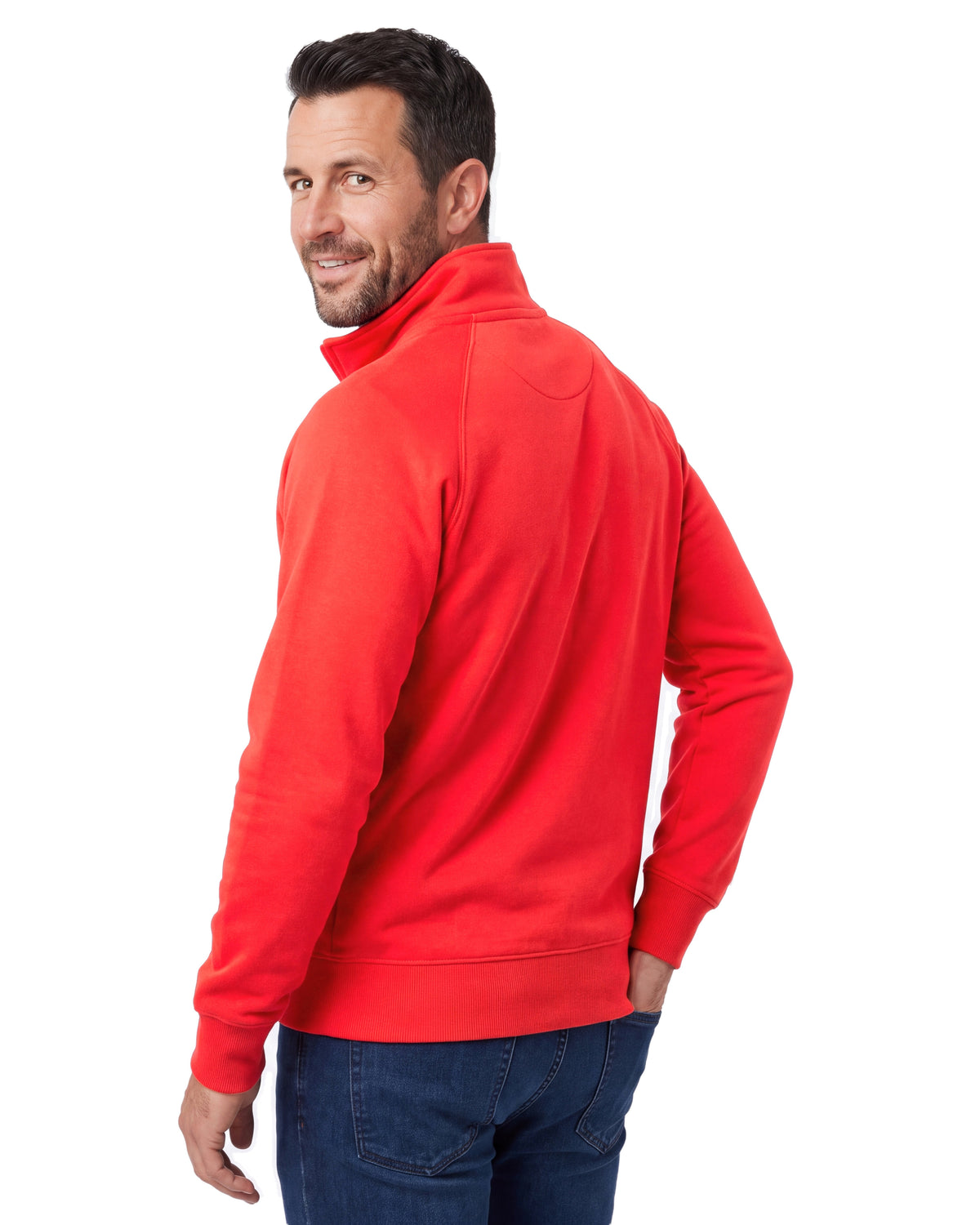 Herren Sweatjacke ohne Kapuze mit Stehkragen Panama