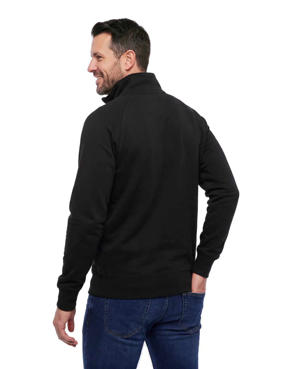 Herren Sweatjacke ohne Kapuze mit Stehkragen Panama
