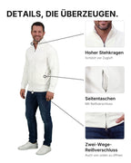 Herren Sweatjacke ohne Kapuze mit Stehkragen Panama
