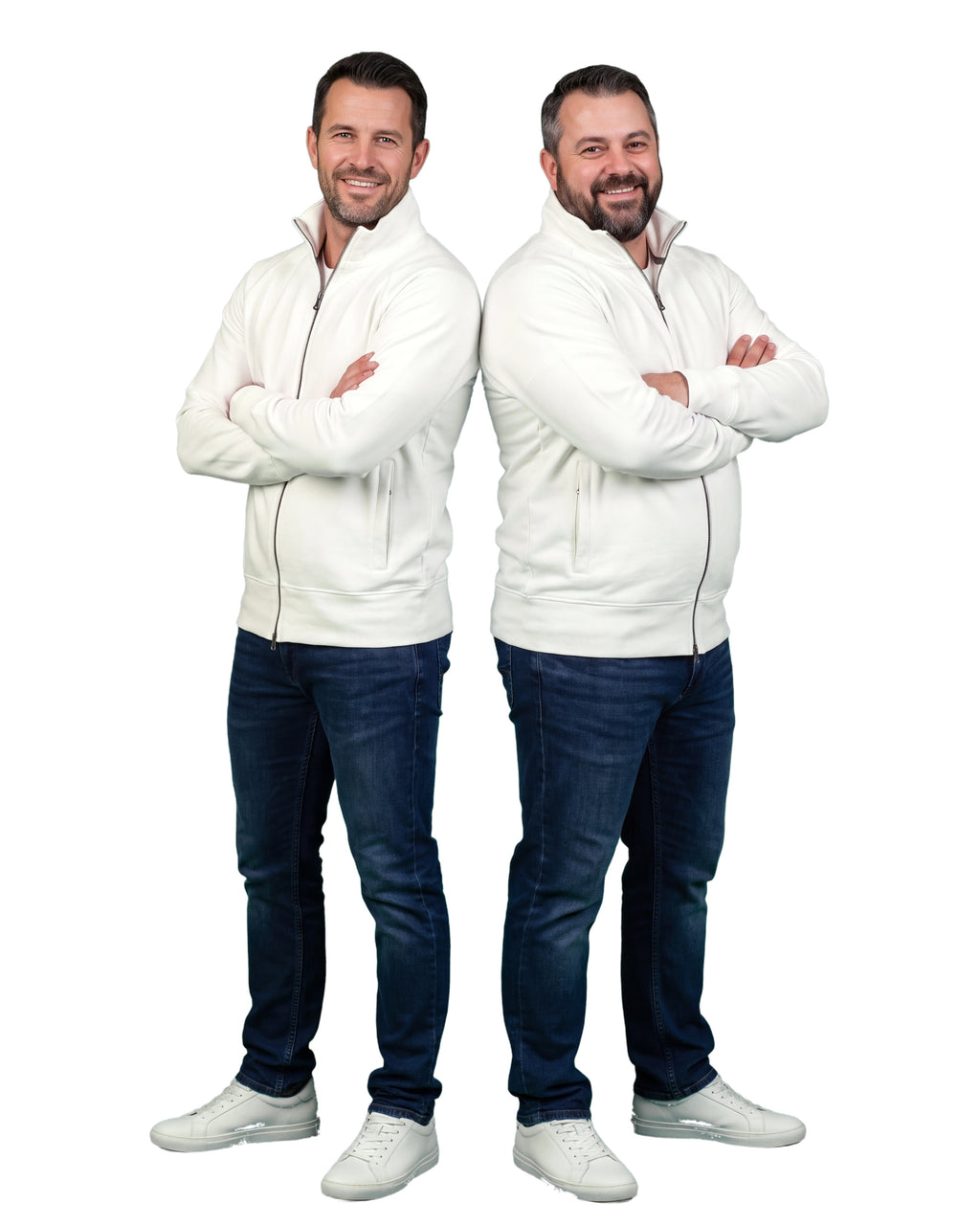 Herren Sweatjacke ohne Kapuze mit Stehkragen Panama