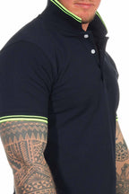 Poloshirt für Herren mit eng anliegenden Ärmeln professionell in Dunkelblau