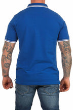günstiges Basic Poloshirt für Männer in großen Größen in Blau