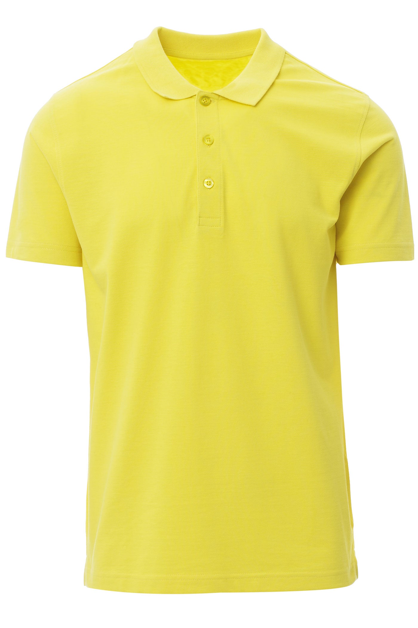 Herren Poloshirt Basic aus Baumwolle in Gelb