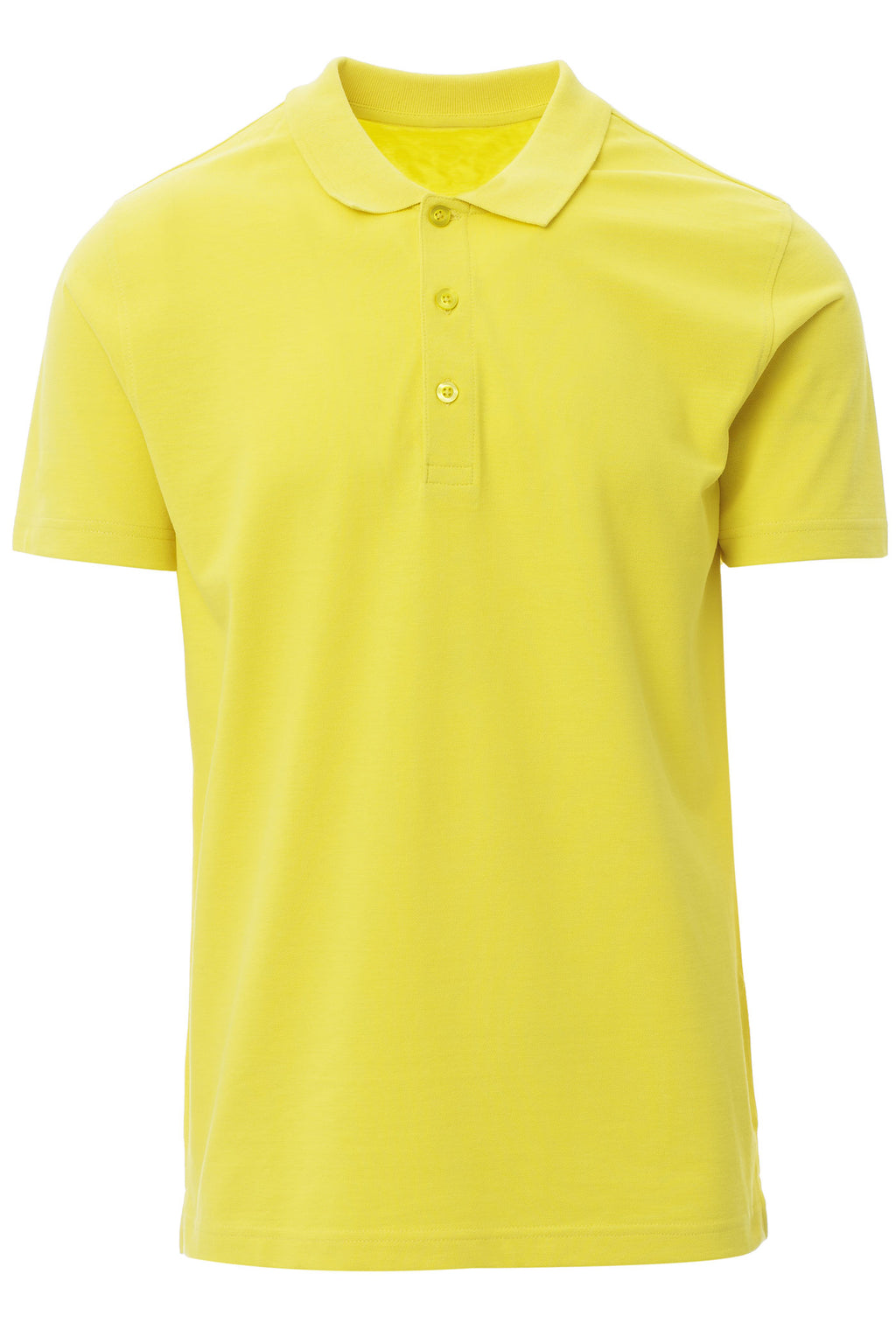Herren Poloshirt Basic aus Baumwolle in Gelb