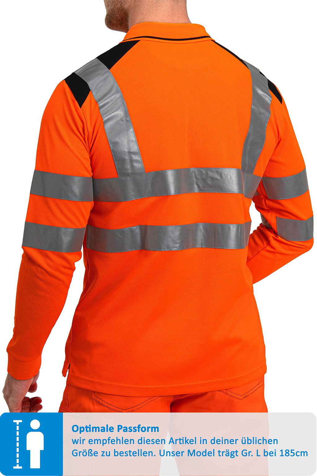 Herren Langarm Poloshirt mit 3 Knöpfen