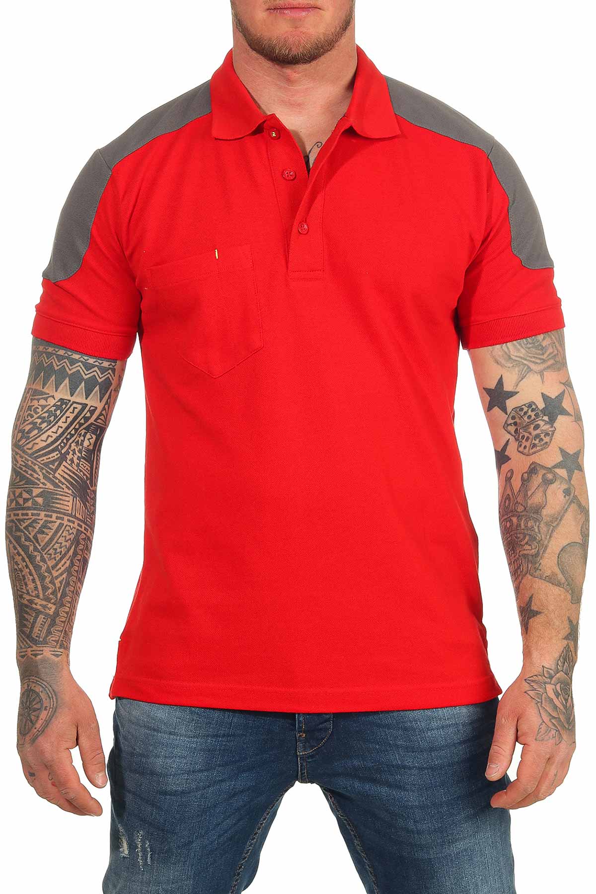 Rotes Poloshirt für Herren