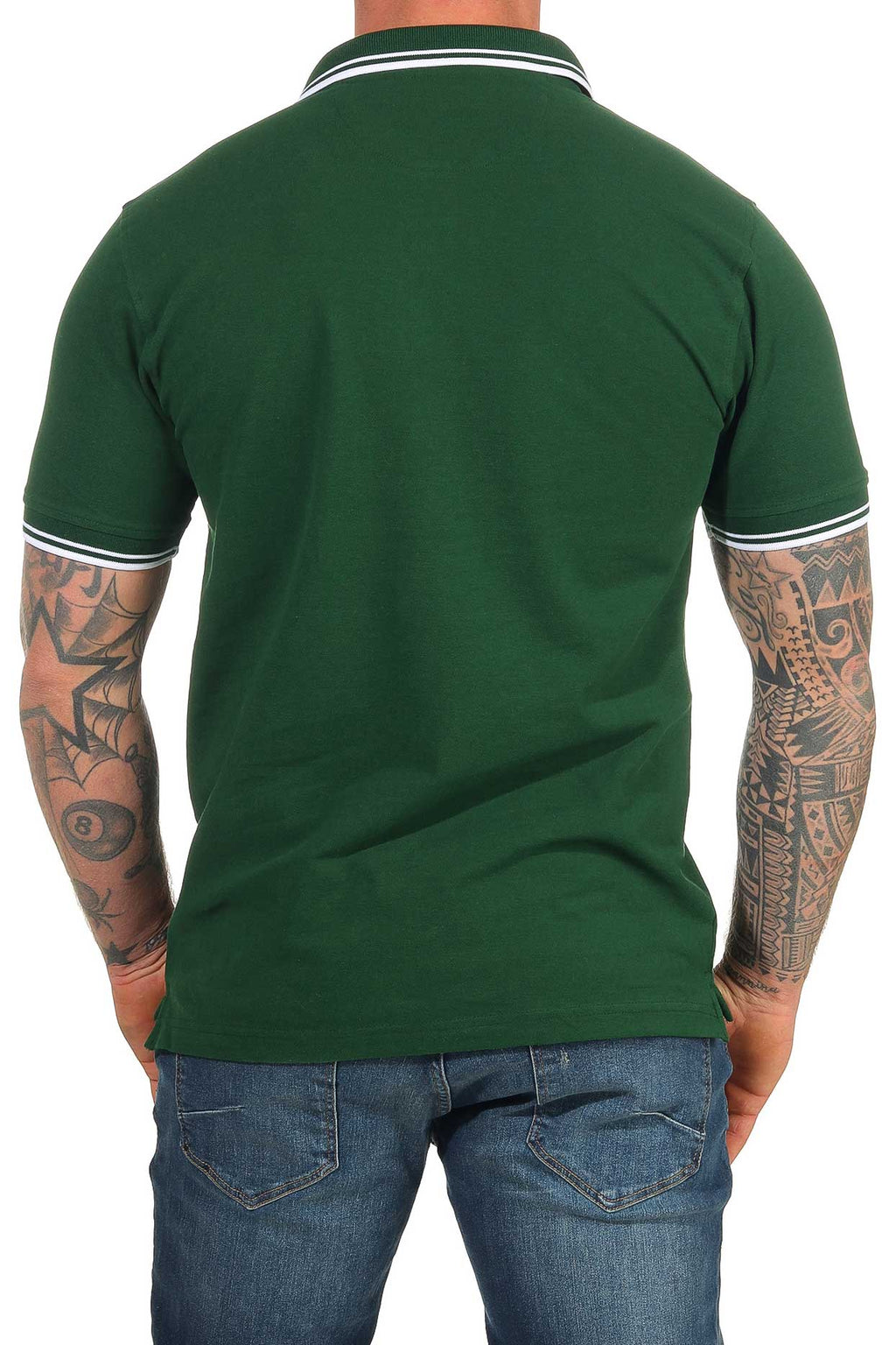 günstiges Basic Poloshirt für Männer in großen Größen in Grün