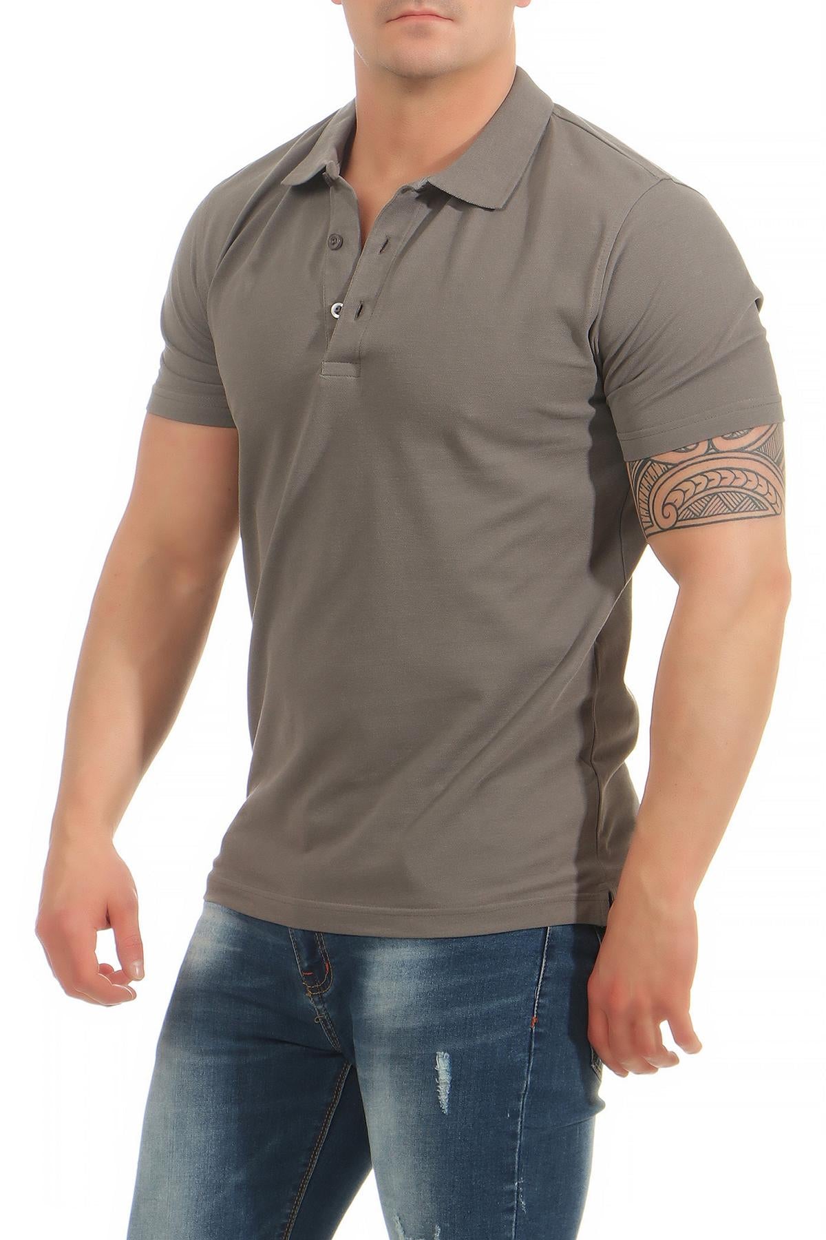 Herren 5er Pack Poloshirt einfarbig Rome