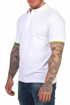 Basic Poloshirt kurarm Männer in Weiß