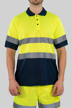 Arbeitspolo mit Reflexstreifen