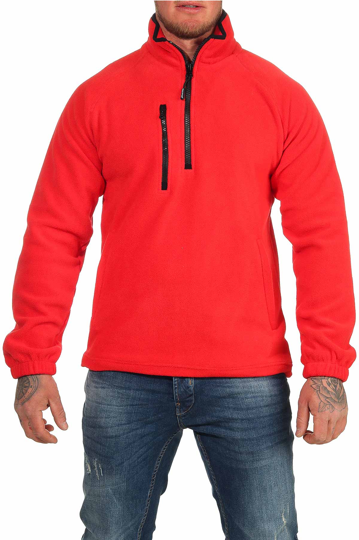 Herren Pullover mit halben Reißverschluss