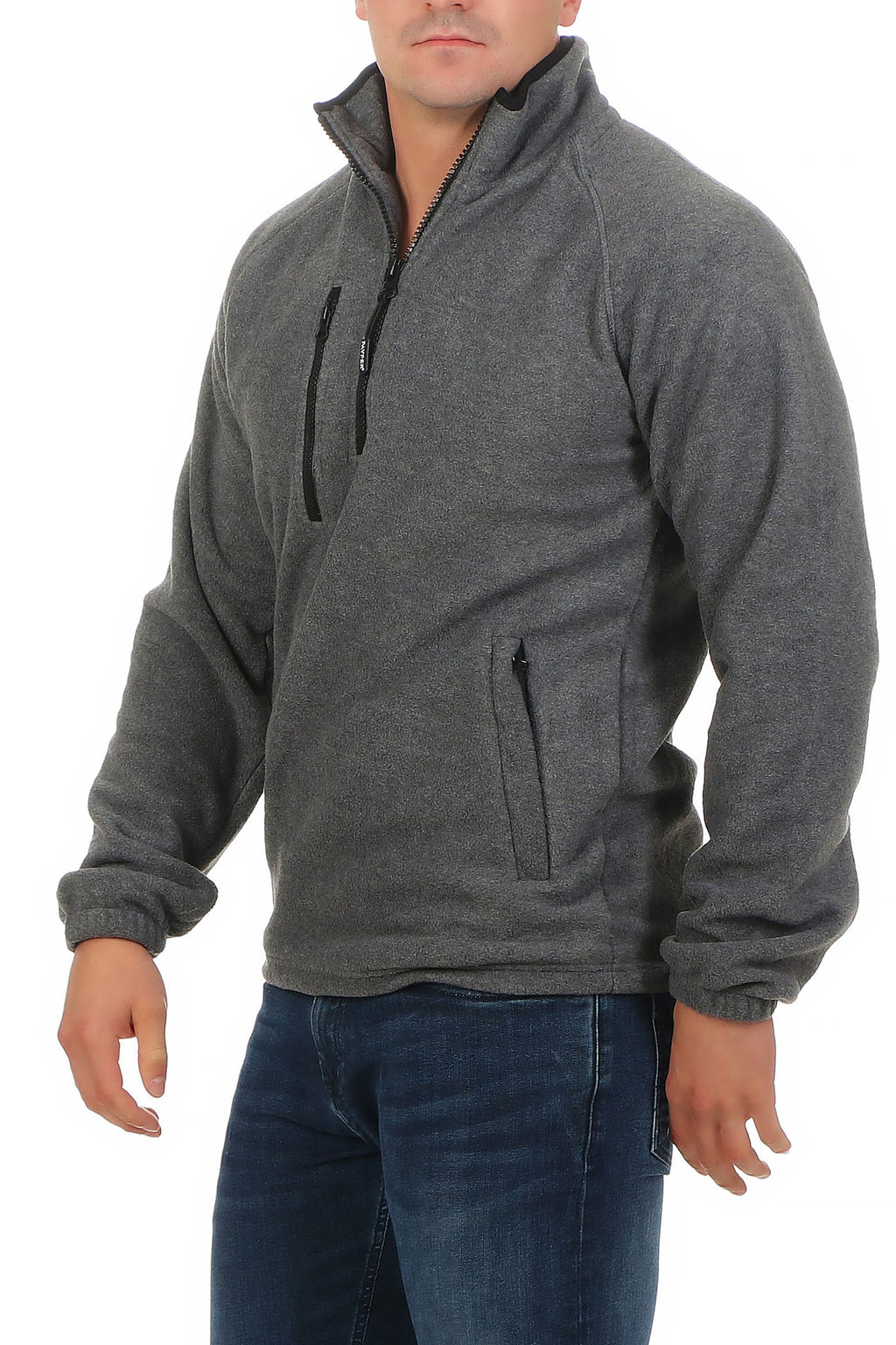 Herren Fleecepullover mit Kragen