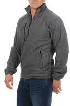 Herren Fleecepullover mit Kragen