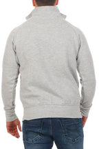 langlebiger Pullover für Männer Freizeit Arbeit in Grau meliert