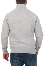 günstige Sweatjacke für die Arbeit und Freizeit in Grau meliert