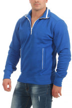 günstiger Herren Pullover mit Stehkragen in Blau