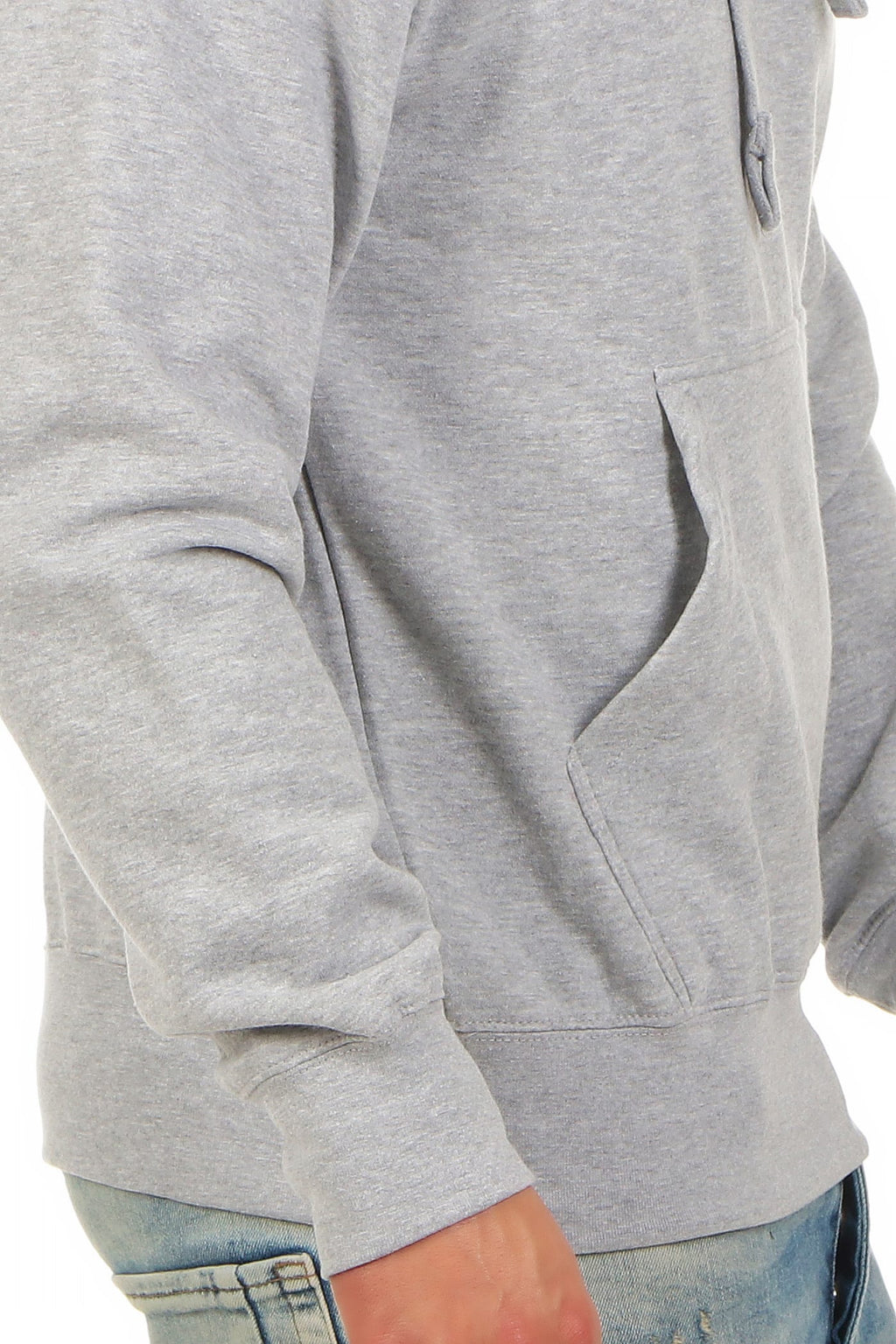 Basic Herren Hoody Grau meliert