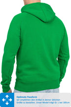 klassischer Kapuzenpullover mit gutem Schnitt in Gelbgrün