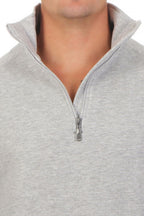 Herren Troyer Sweatshirt in Grau meliert