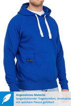 Hoodie für Männer mit Fronttasche in Blau