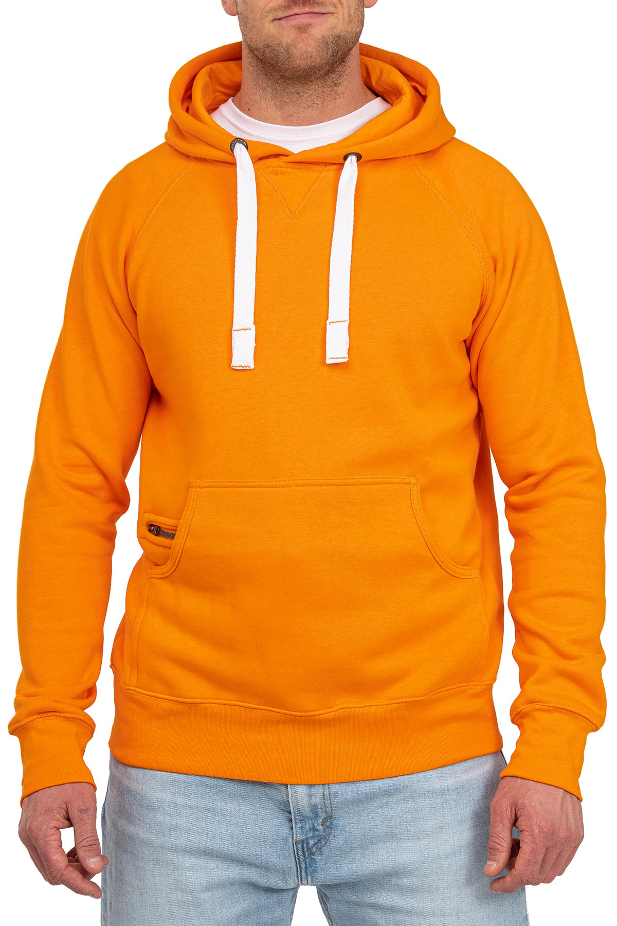 Herren Kapuzenpullover Basic in Orange