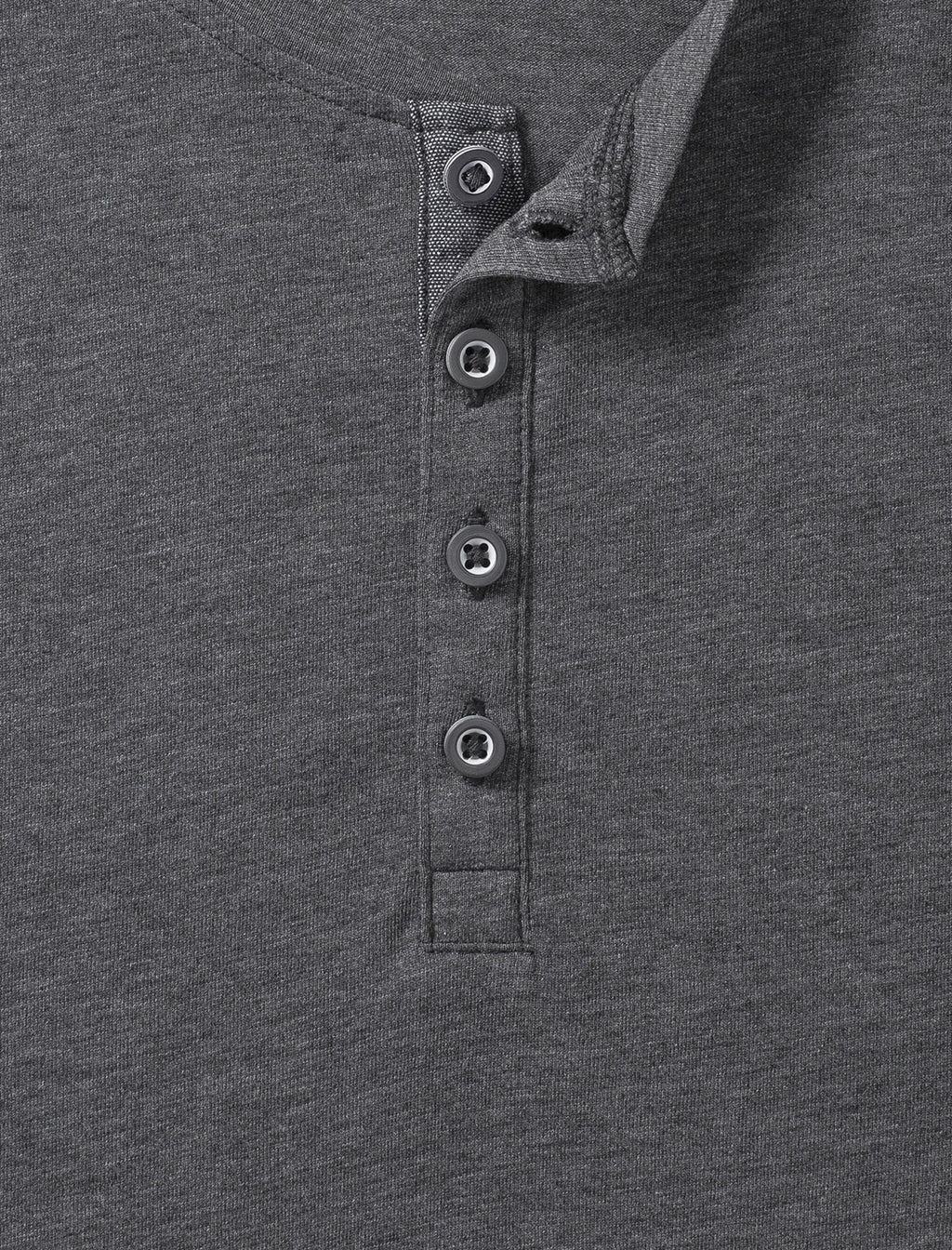 Herren T-Shirt mit halber Knopfleiste