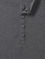 Herren T-Shirt mit halber Knopfleiste