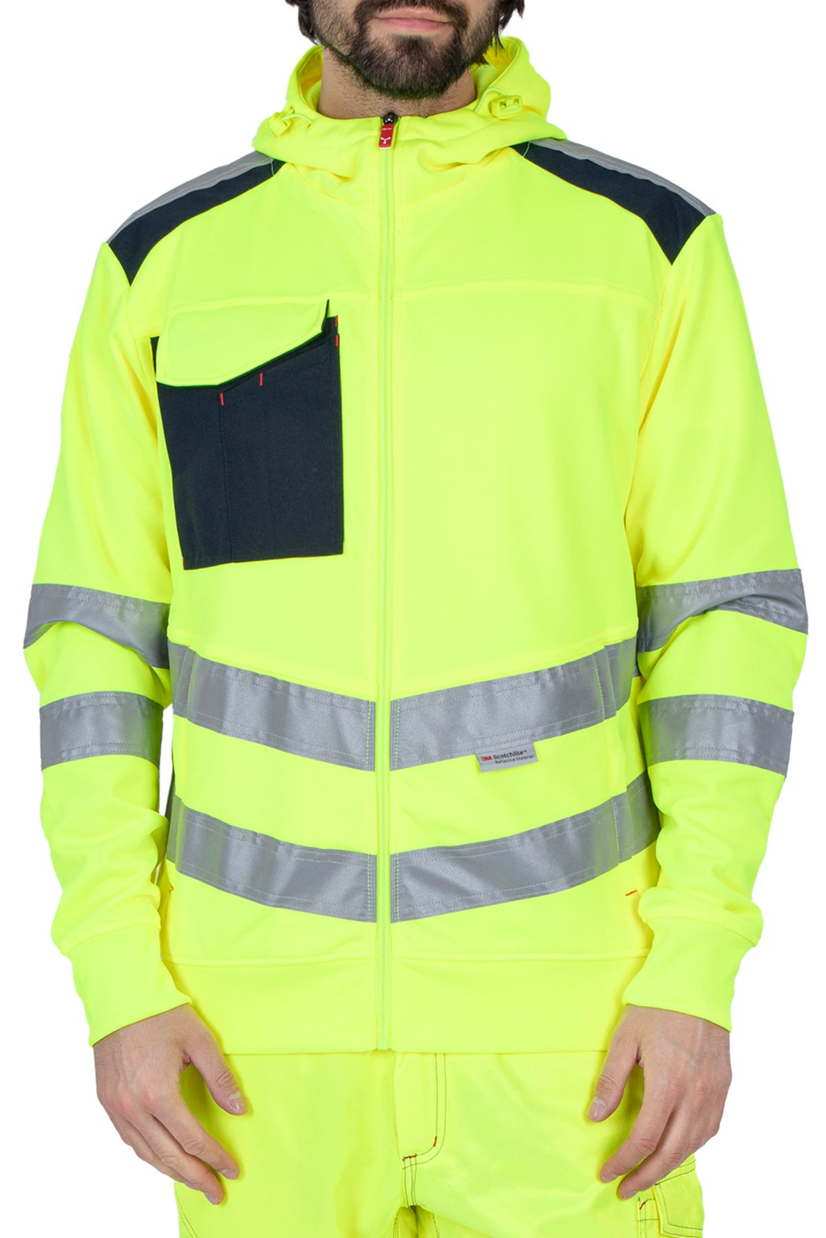 Warnschutzjacke mit Reflexstreifen