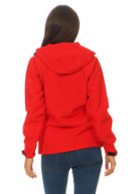 Damen Regenjacke mit Kapuze in Rot
