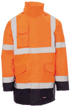 Zweifarbiger Warnschutzparka mit Reflexstreifen